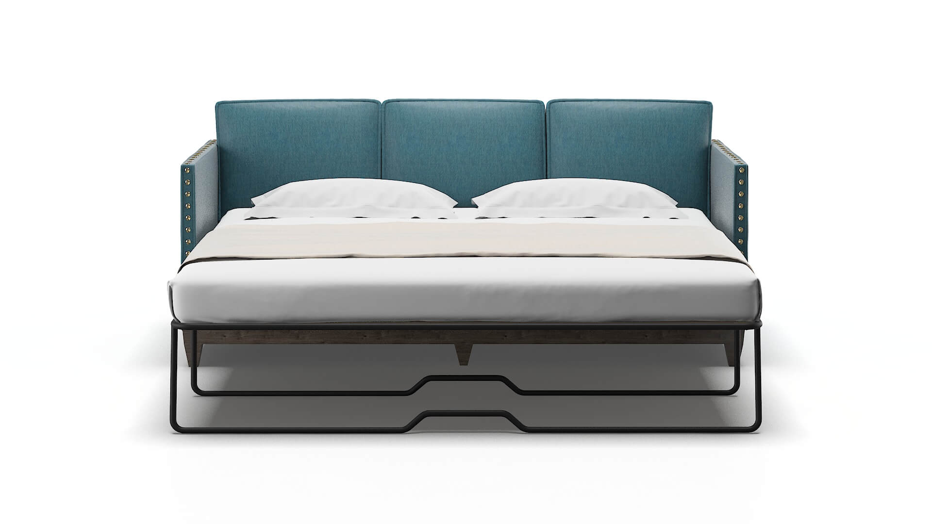 Florence Portland Prussian Sofa Sleeper Espresso legs 1