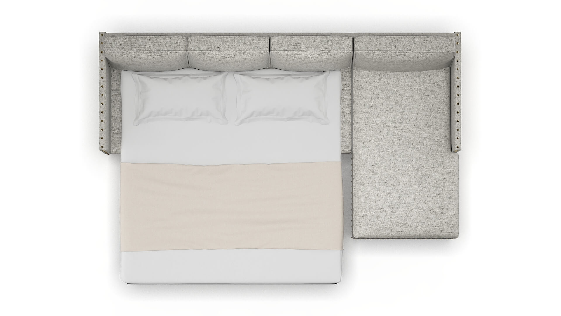 Florence Prime Gravel Panel Sleeper Espresso legs 3