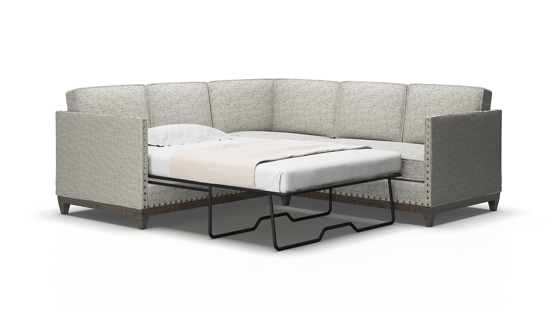 Florence Prime gravel Sectional sleeper Espresso Legs  2