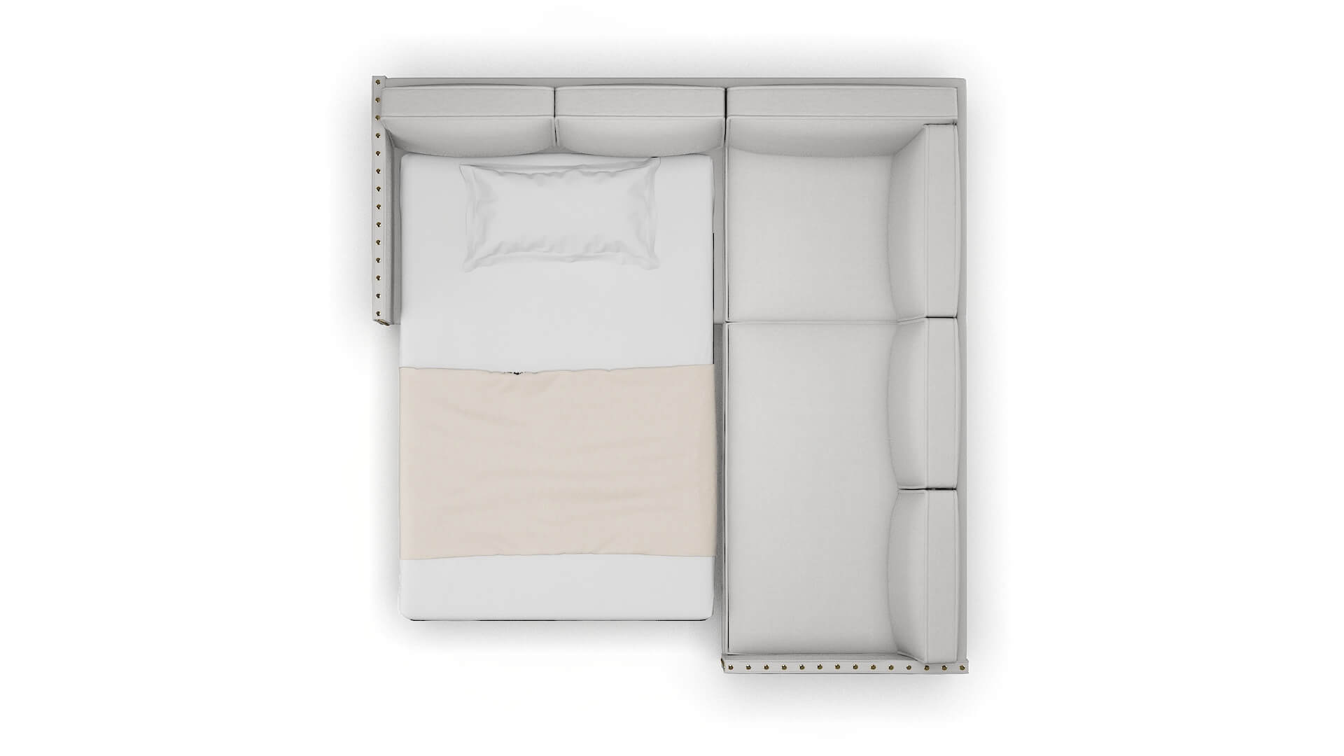 Florence Prisma Steam Sectional Sleeper Espresso legs 3