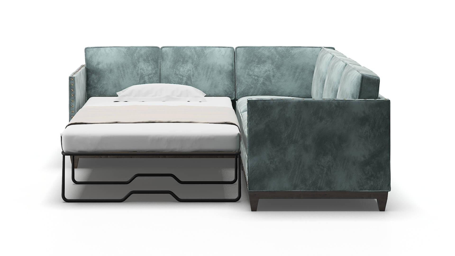 Florence Royale Cloud Sectional Sleeper Espresso legs 1