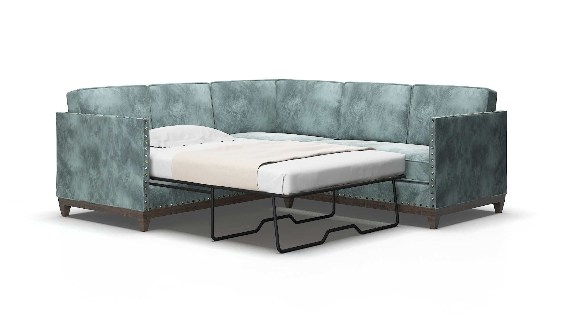 Florence Royale cloud Sectional sleeper Espresso Legs  2