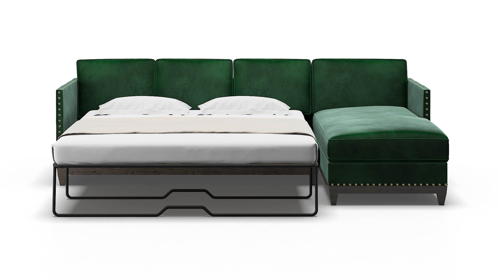 Florence Royale Evergreen Panel Sleeper Espresso legs 1