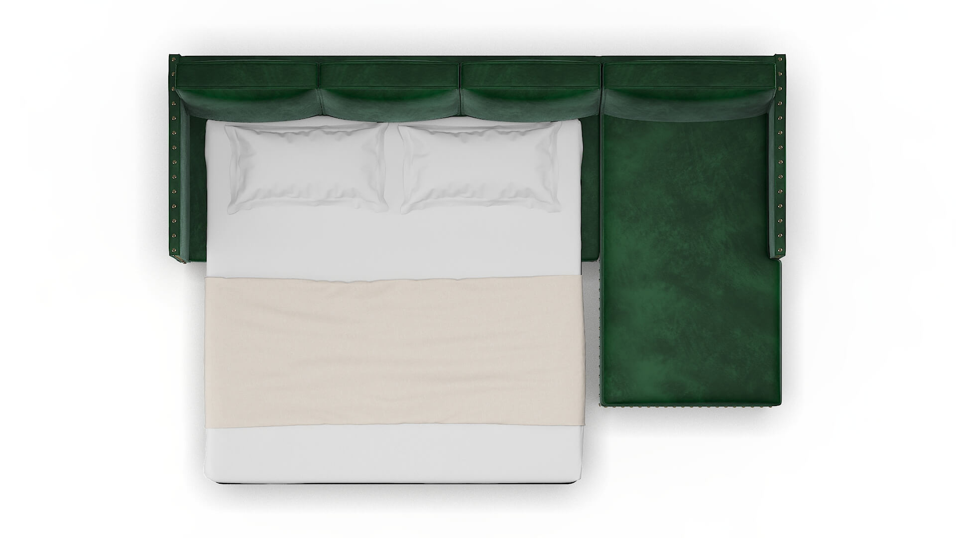 Florence Royale Evergreen Panel Sleeper Espresso legs 3