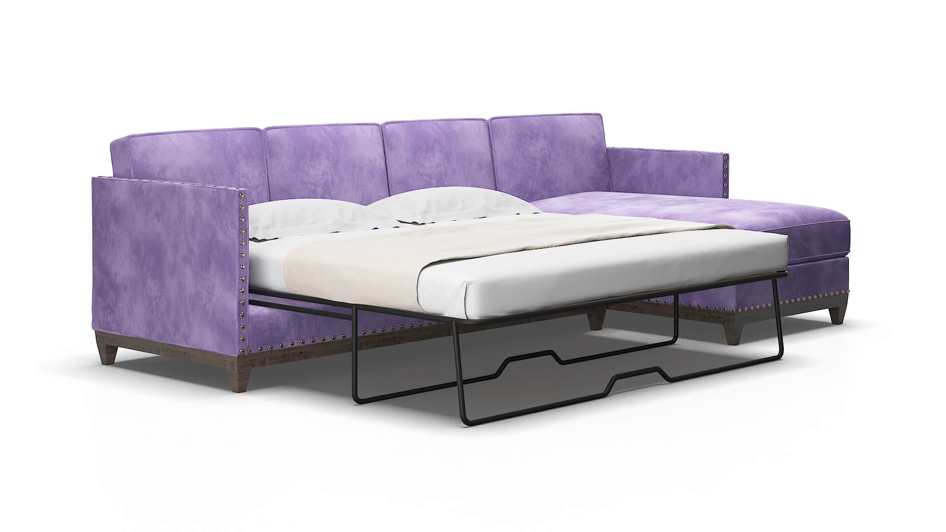 Florence Royale lavender Panel sleeper Espresso Legs  2
