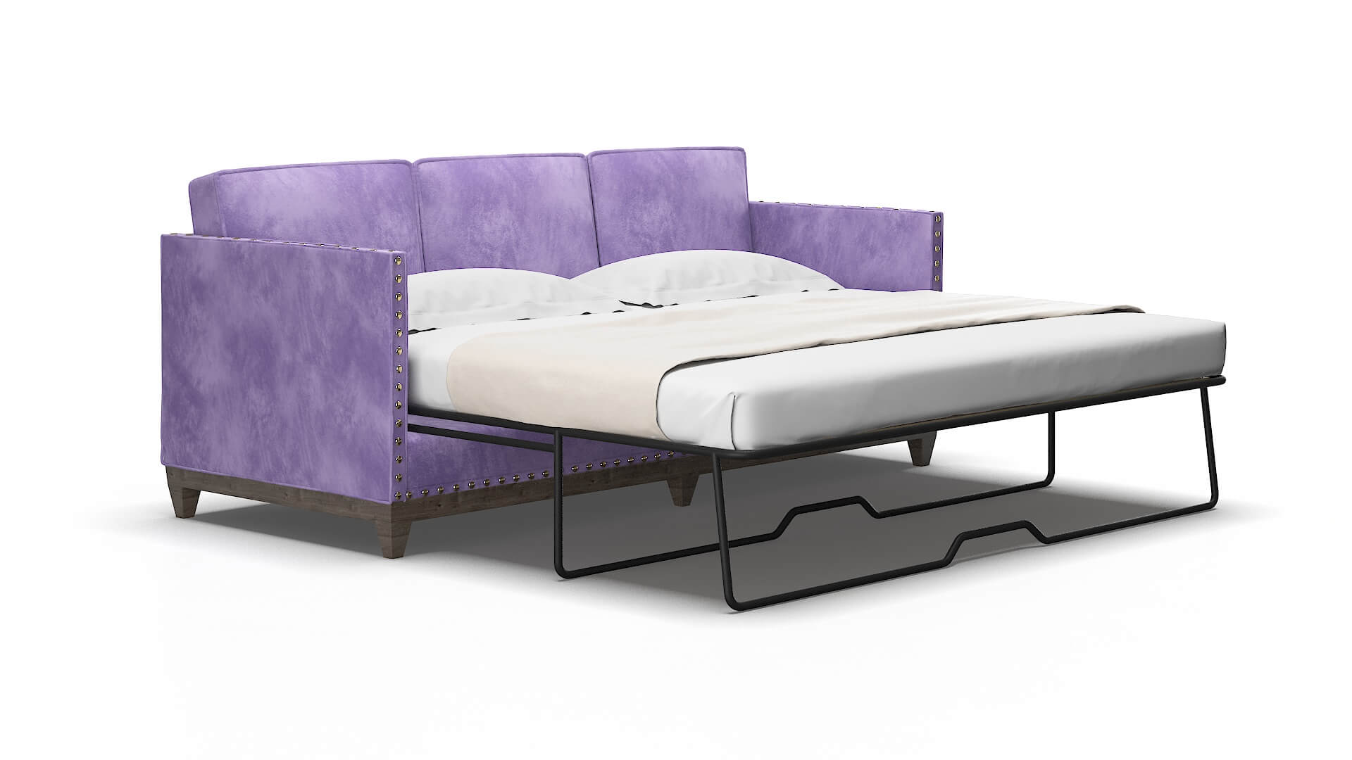 Florence Royale lavender Sofa sleeper Espresso Legs  2