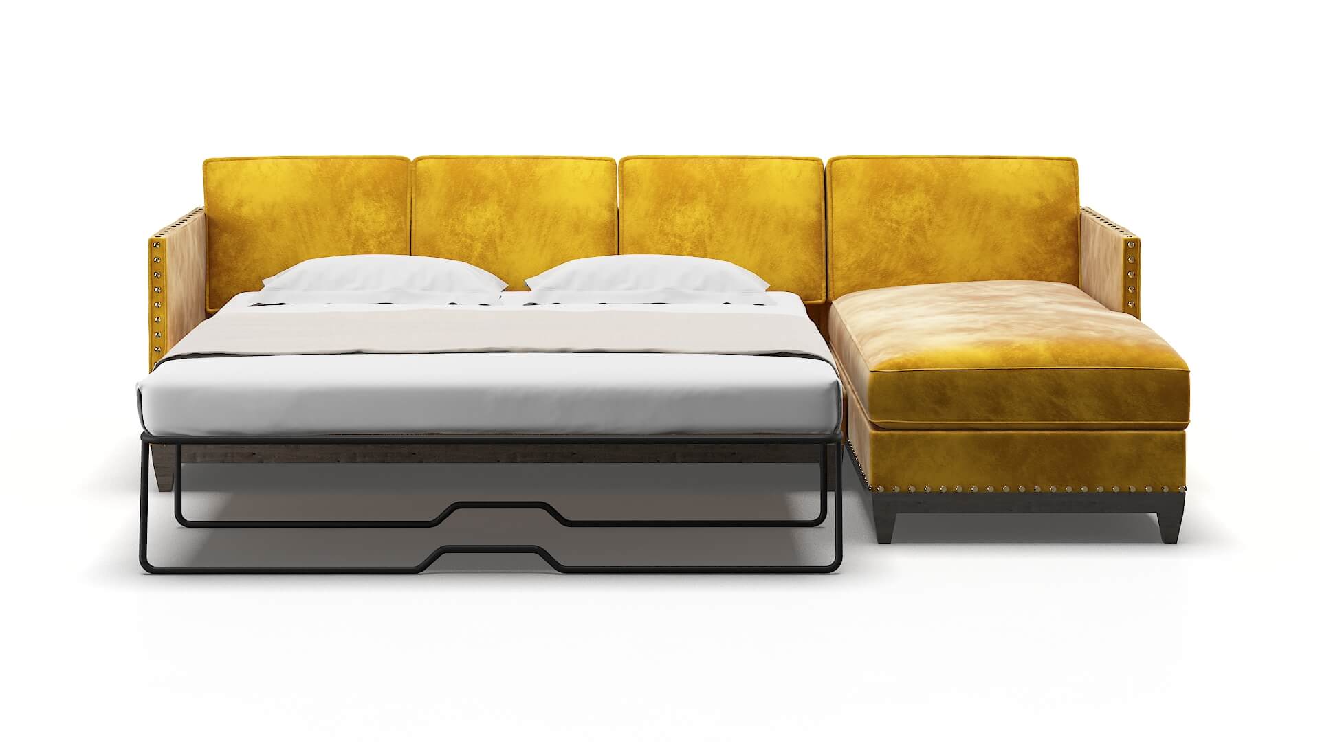 Florence Royale Marigold Panel Sleeper Espresso legs 1