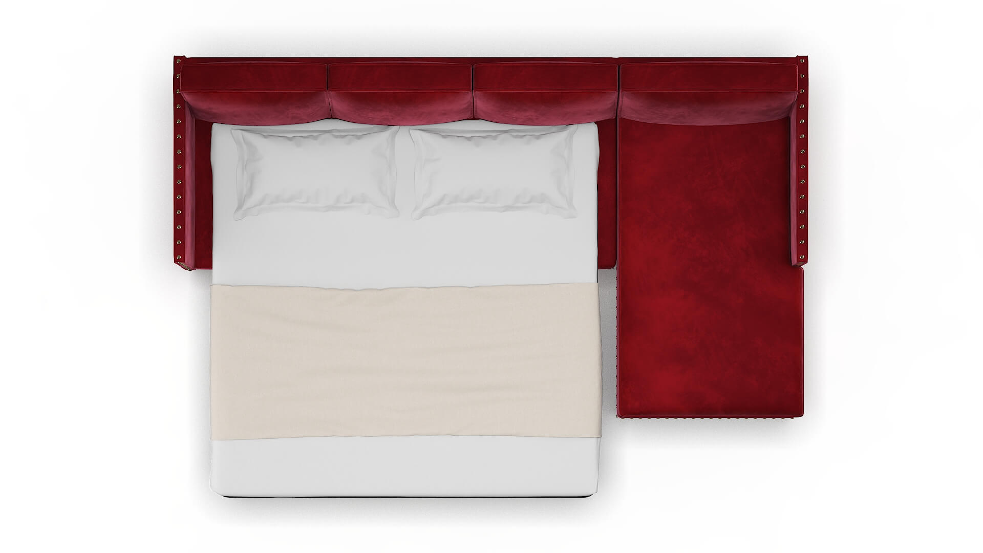 Florence Royale Ruby Panel Sleeper Espresso legs 3