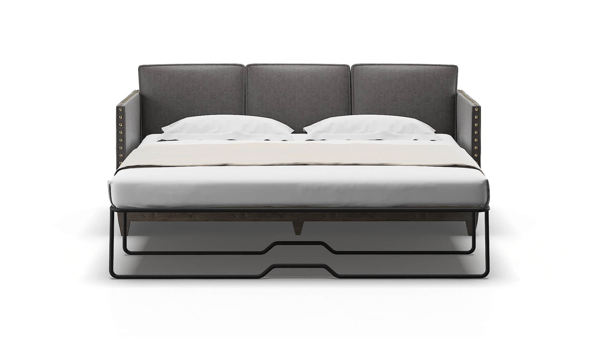 Florence Sasha Grey Sofa Sleeper Espresso legs 1