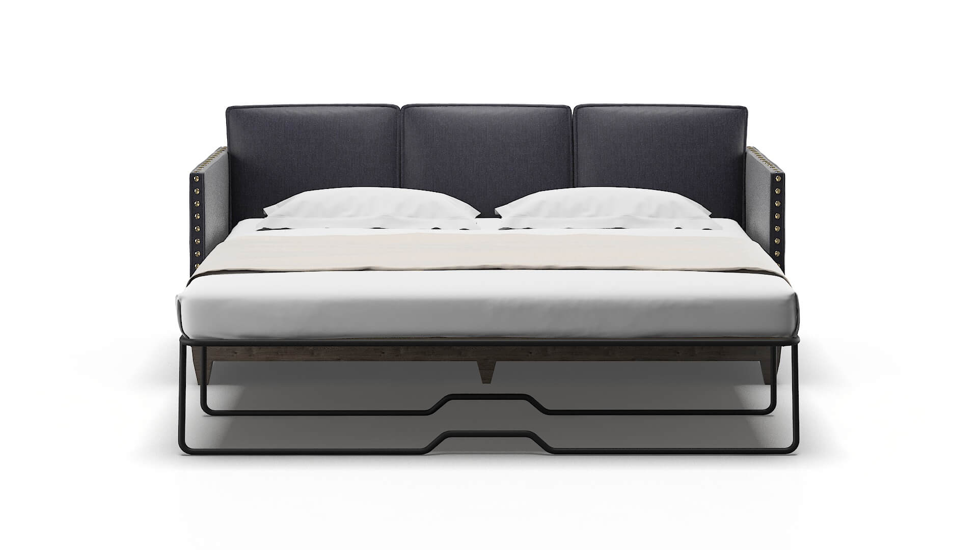 Florence Sasha Navy Sofa Sleeper Espresso legs 1