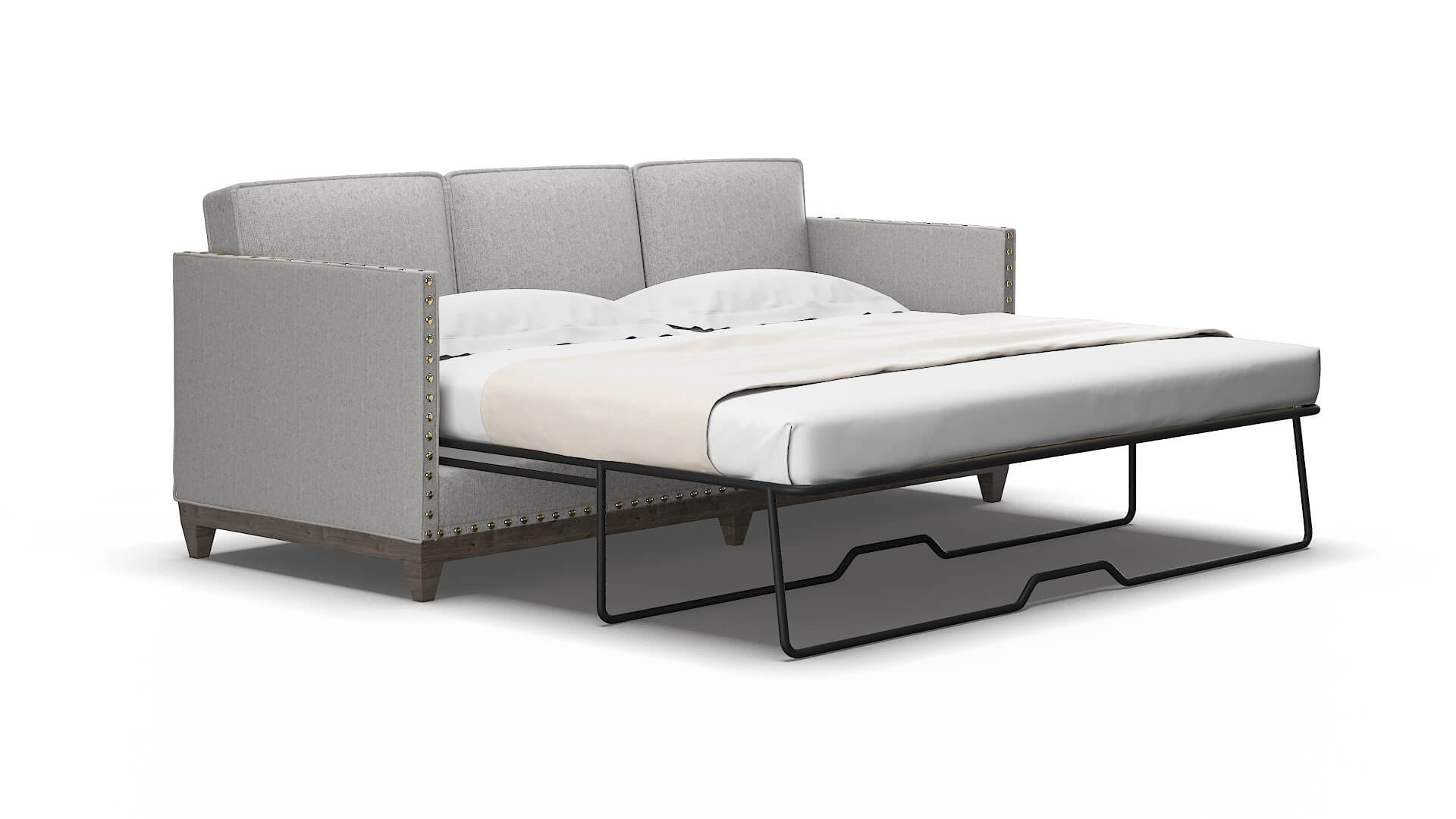 Florence Sasha Silver Sofa Sleeper espresso legs 2