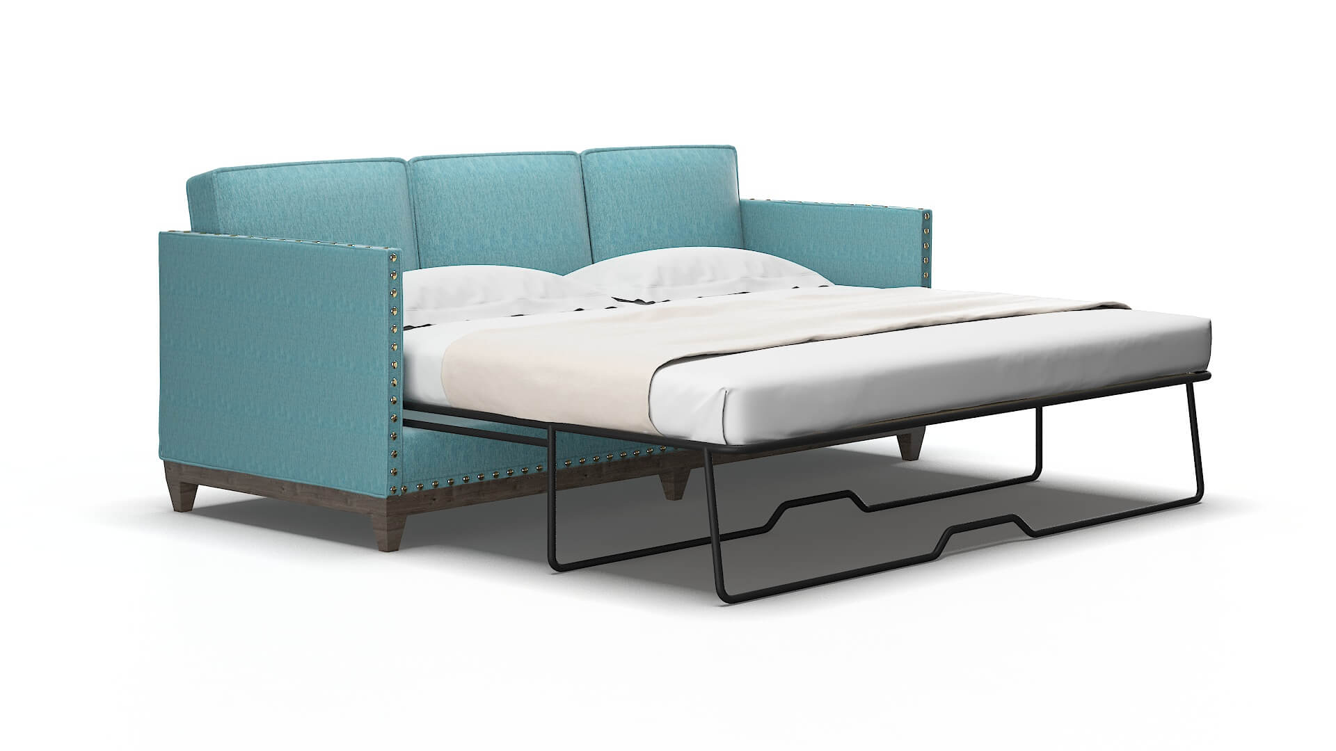 Florence Sorrento denim Sofa sleeper Espresso Legs  2