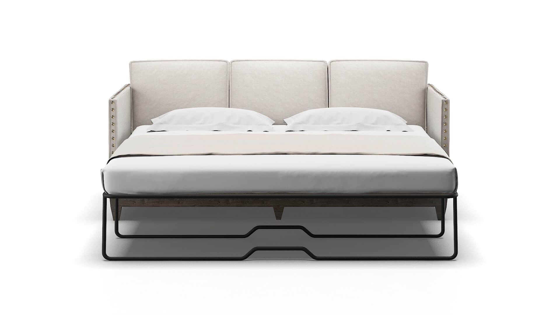 Florence Suave Dove Sofa Sleeper Espresso legs 1