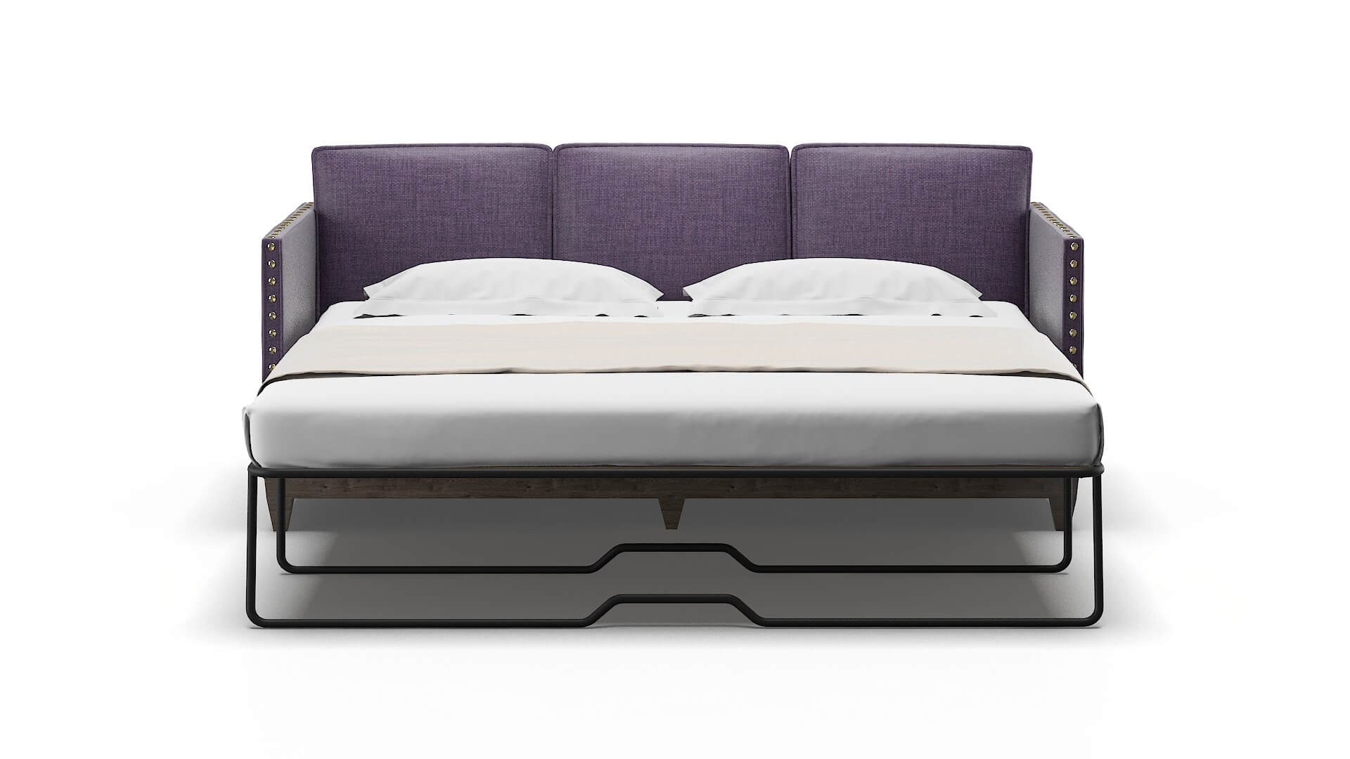 Florence Tess Blackberry Sofa Sleeper Espresso legs 1