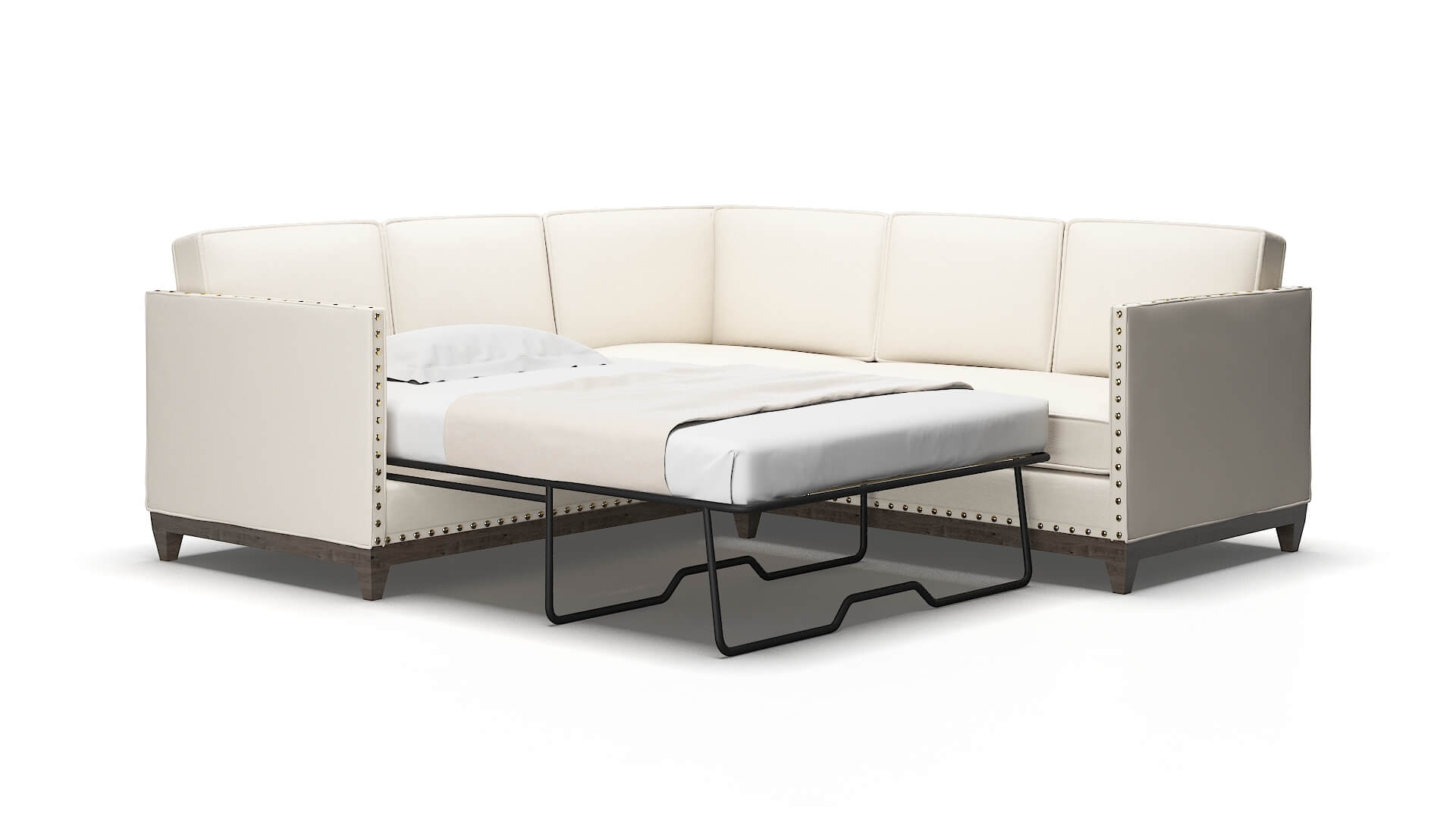 Florence Urban_d snow Sectional sleeper Espresso Legs  2