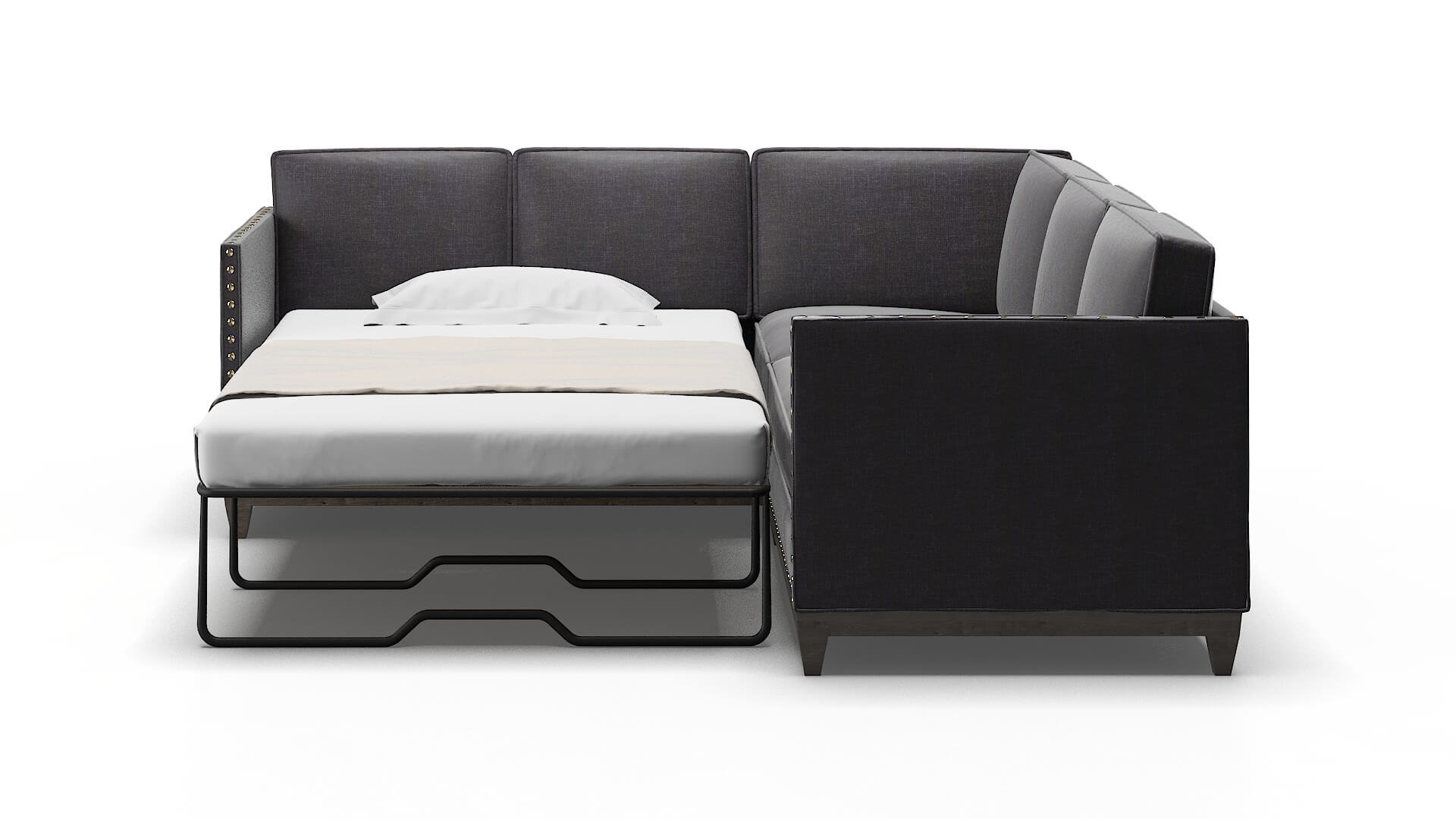 Florence Venus Onyx Sectional Sleeper Espresso legs 1