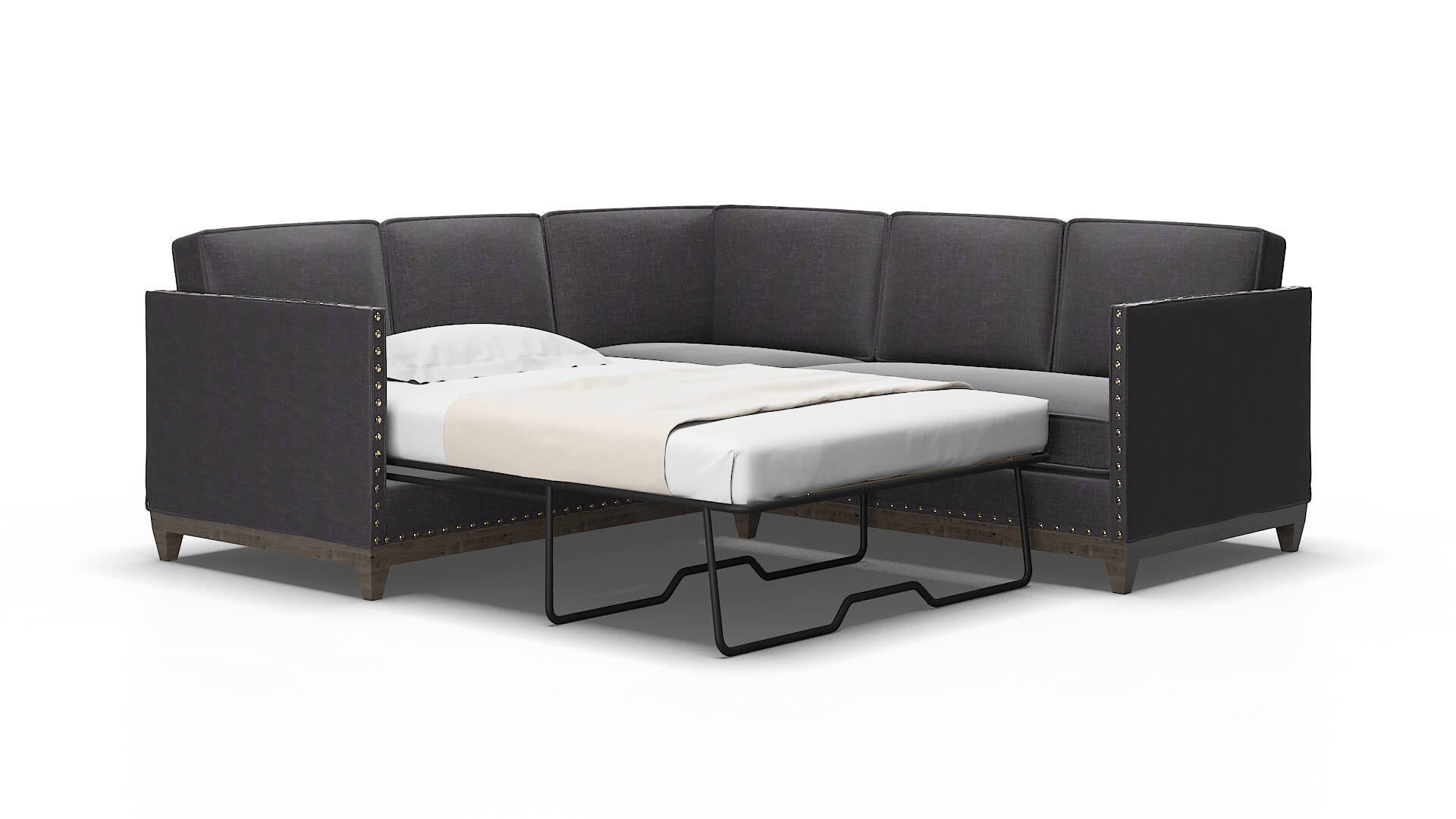 Florence Venus Onyx Sectional Sleeper Espresso legs 2