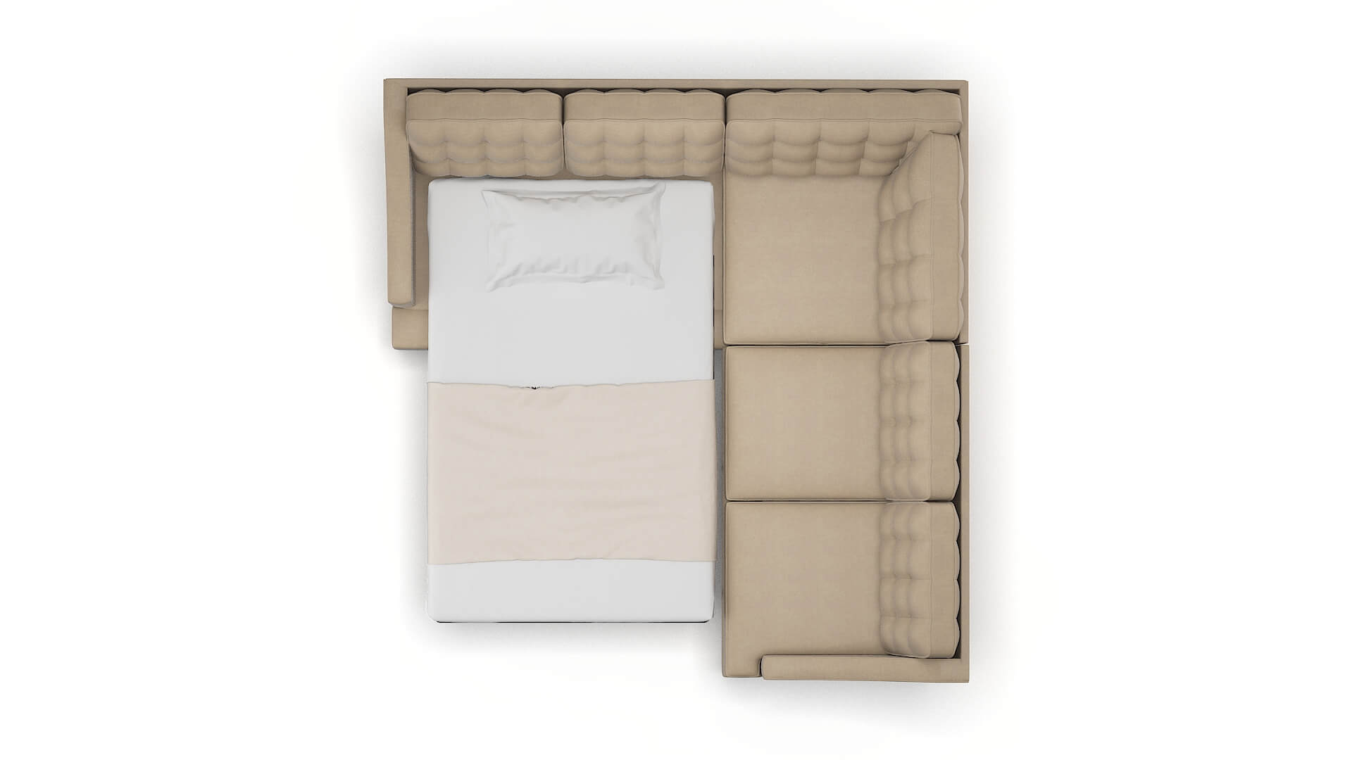 Geneva Avenger Driftwood Sectional Sleeper Espresso legs 3