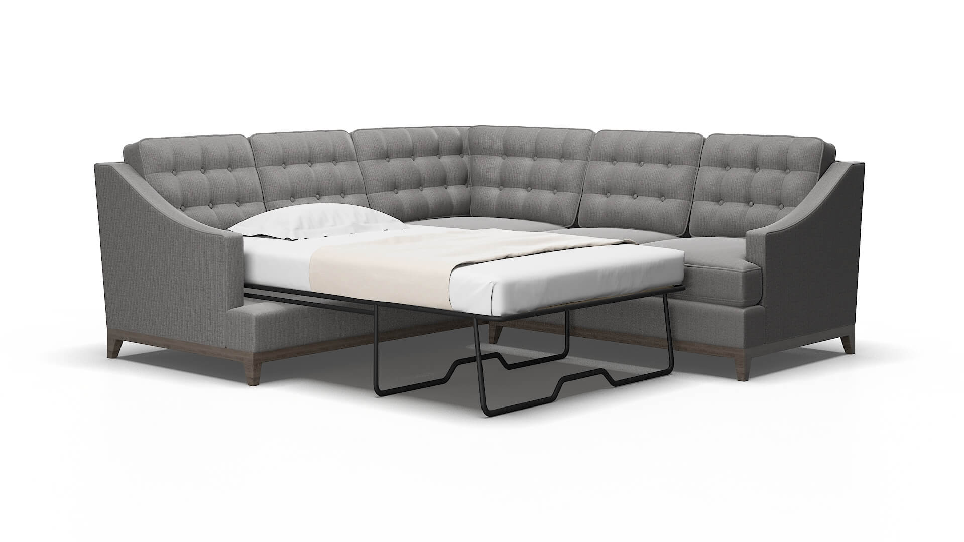 Geneva Avenger zinc Sectional sleeper Espresso Legs  2