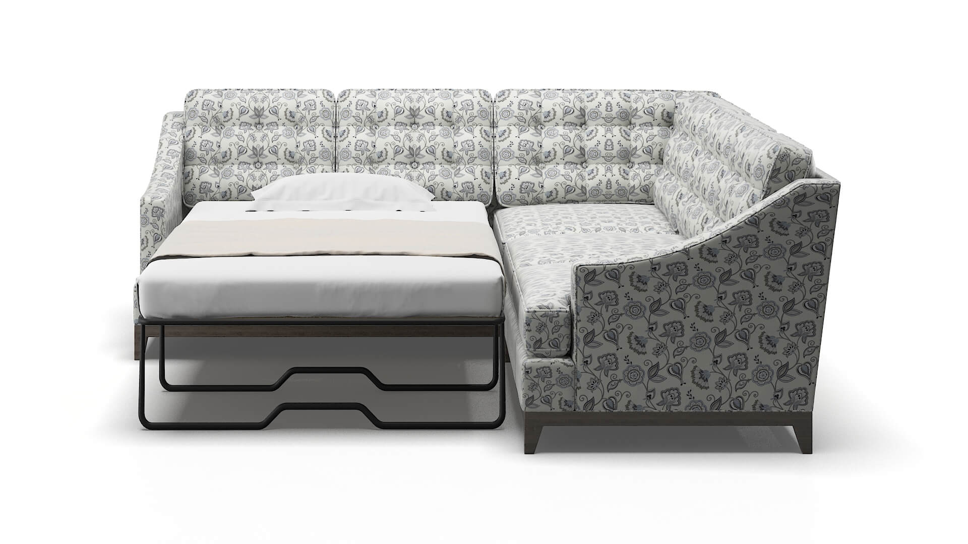 Geneva Avignon Sky Sectional Sleeper Espresso legs 1