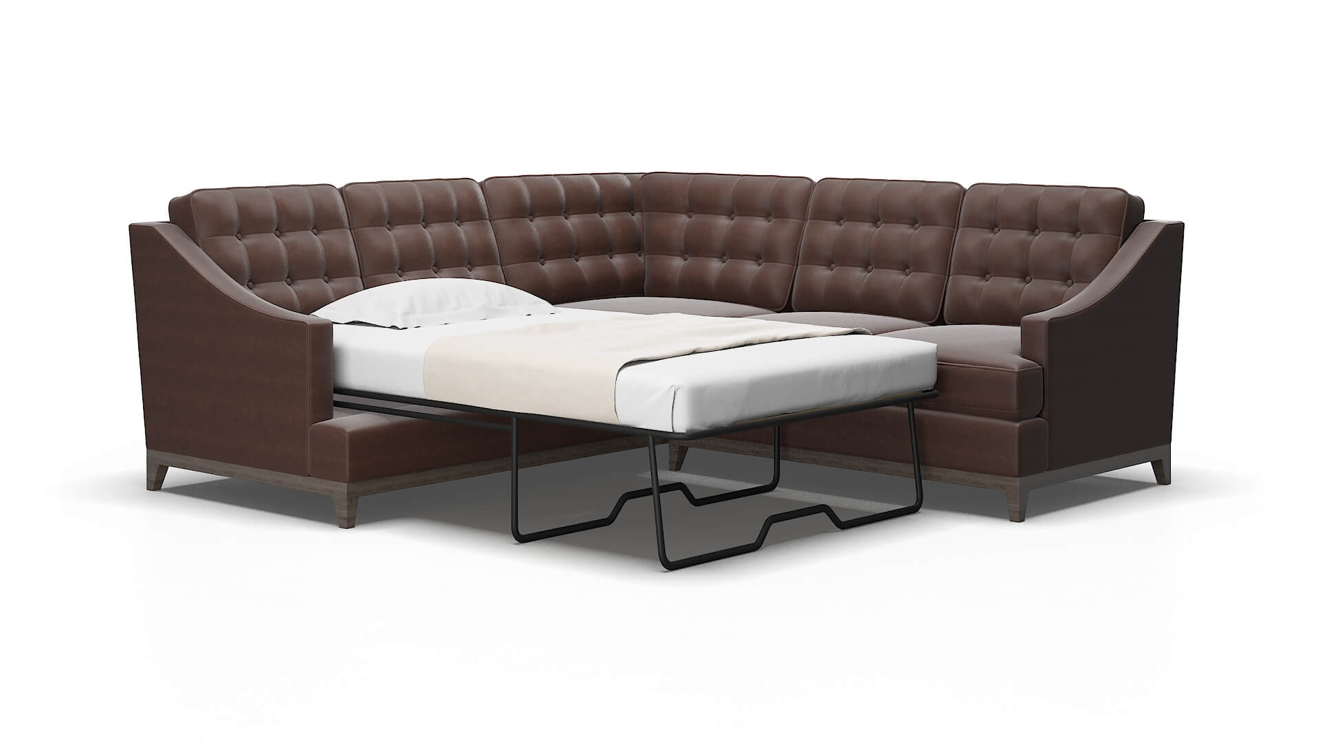 Geneva Bella espresso Sectional sleeper Espresso Legs  2