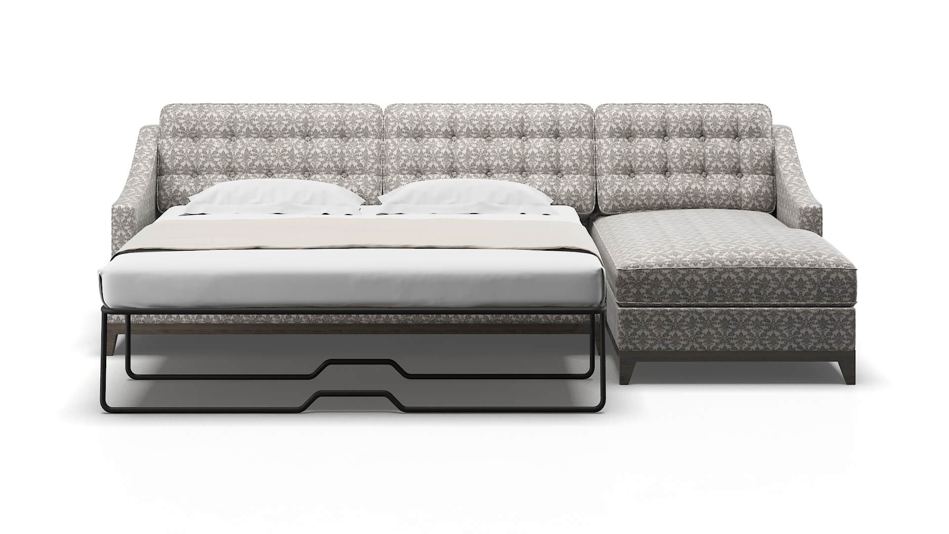 Geneva Bergamo Dove Panel Sleeper Espresso legs 1