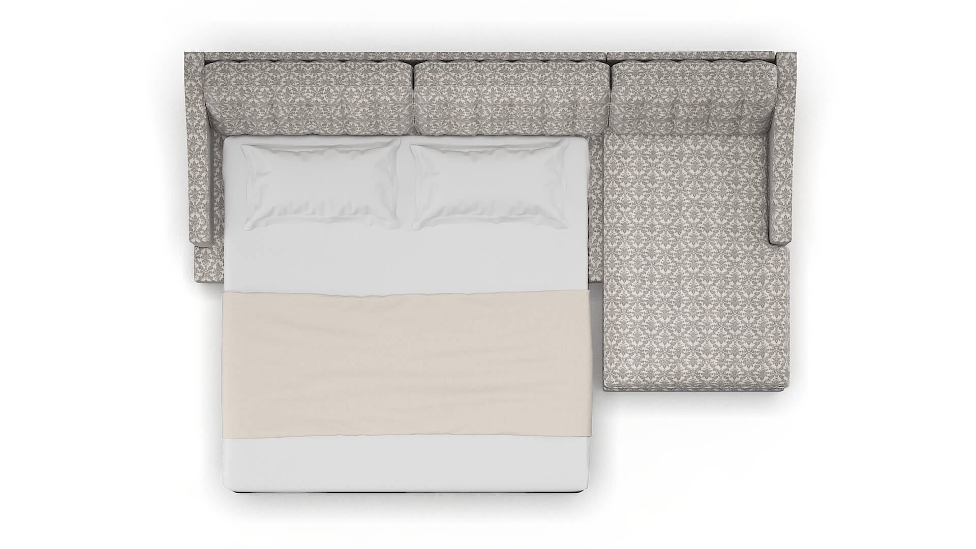 Geneva Bergamo Dove Panel Sleeper Espresso legs 3