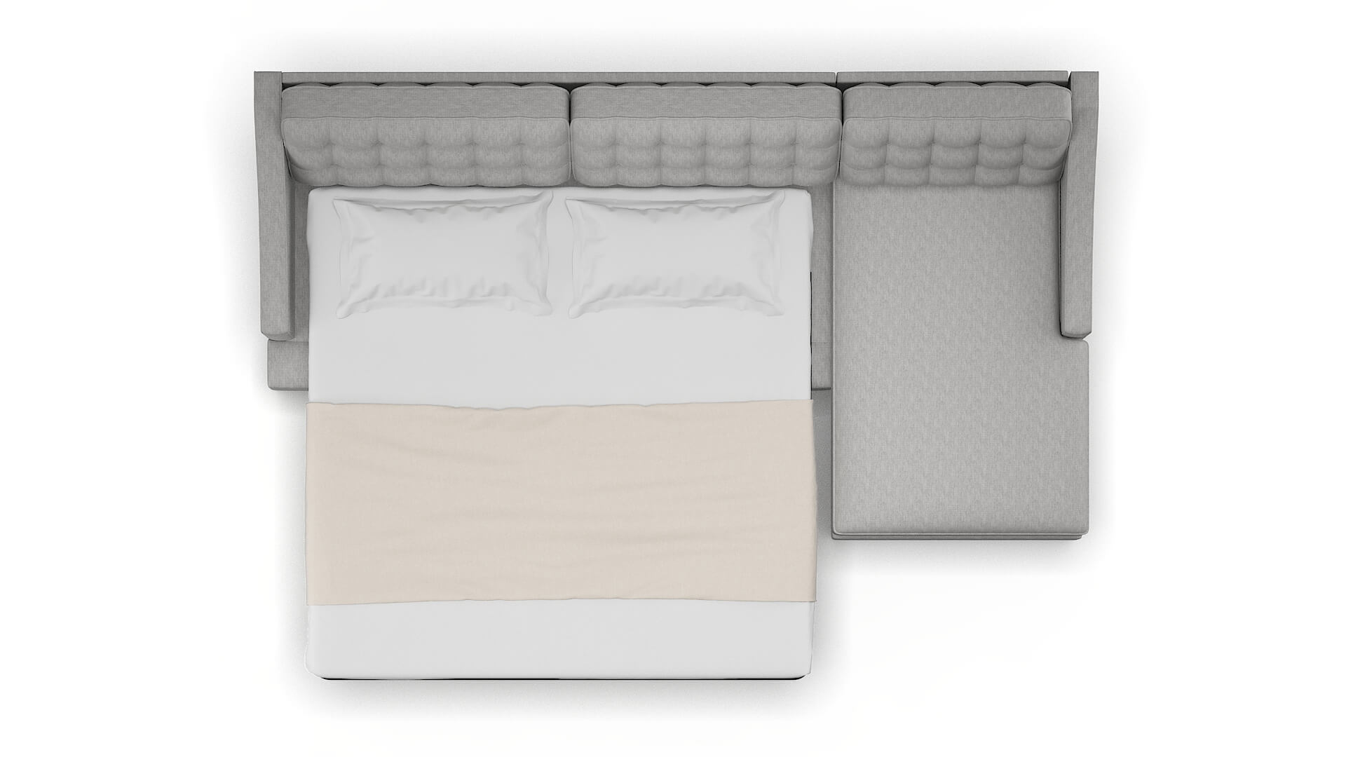 Geneva Bungalow Graphite Panel Sleeper Espresso legs 3