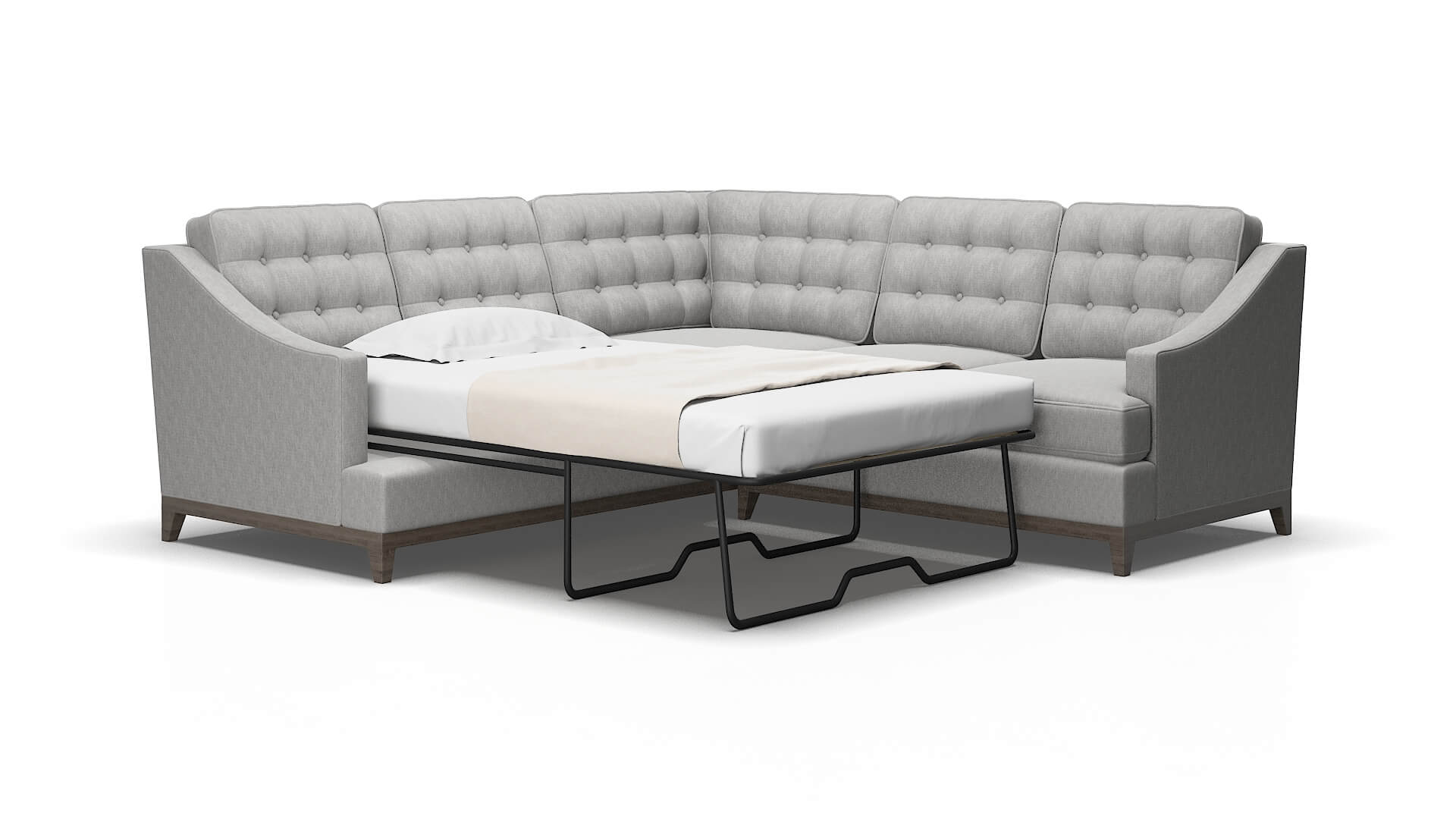 Geneva Bungalow graphite Sectional sleeper Espresso Legs  2