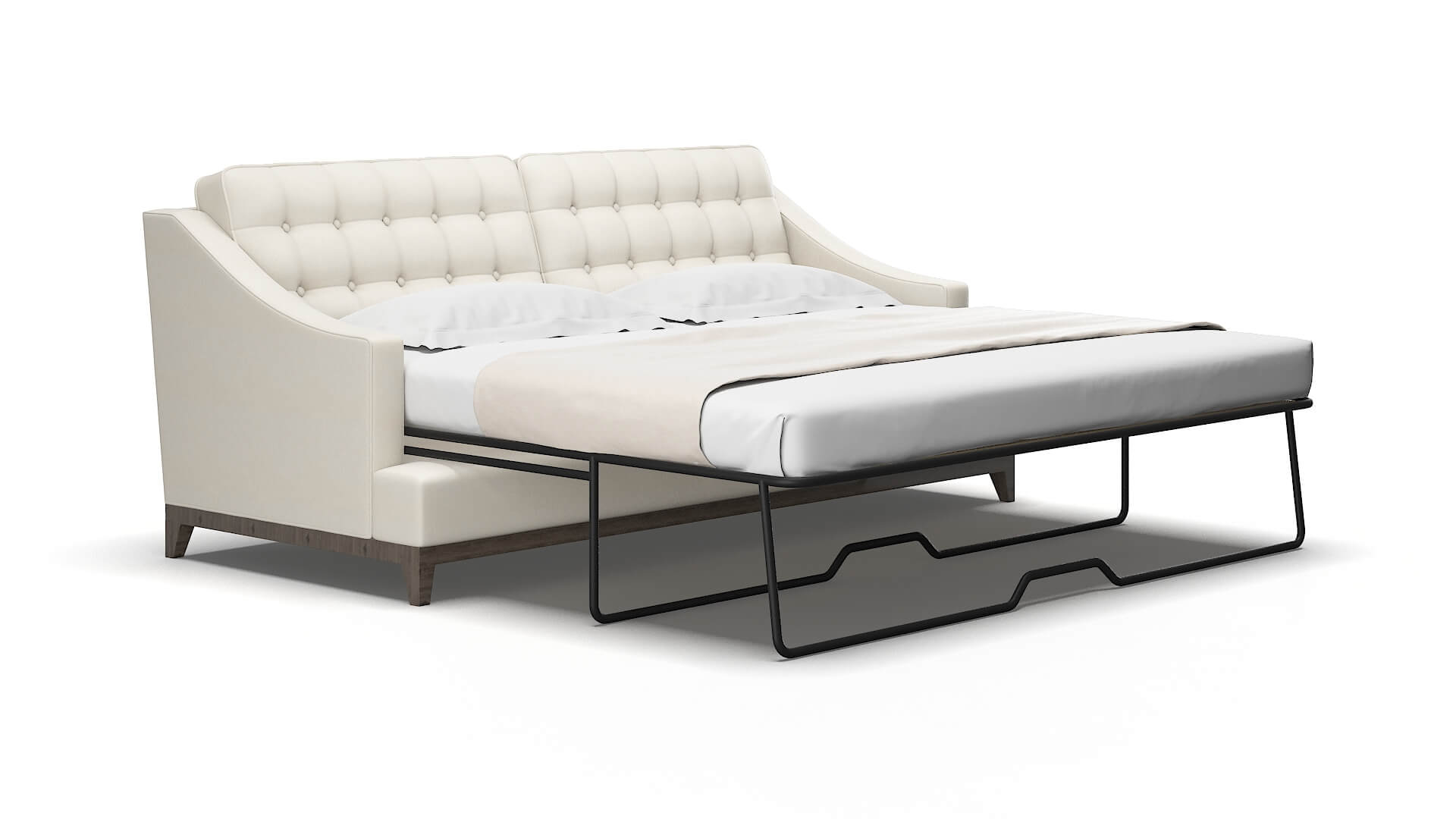 Geneva Bungalow ivory Sofa sleeper Espresso Legs  2