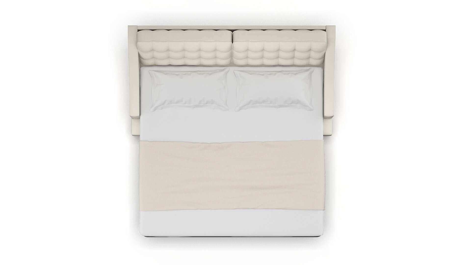 Geneva Bungalow Ivory Sofa Sleeper Espresso legs 3