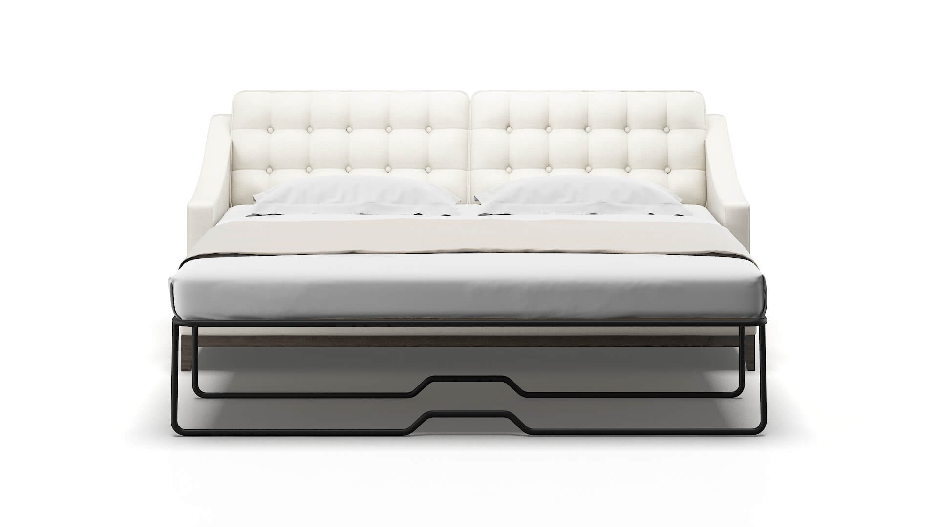 Geneva Catalina Ivory Sofa Sleeper Espresso legs 1
