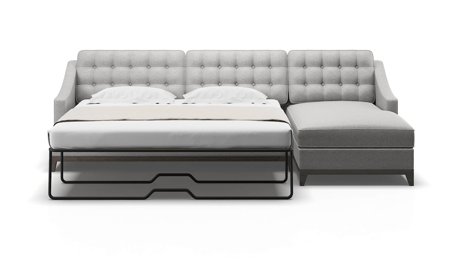 Geneva Catalina silver Panel sleeper Espresso Legs  2