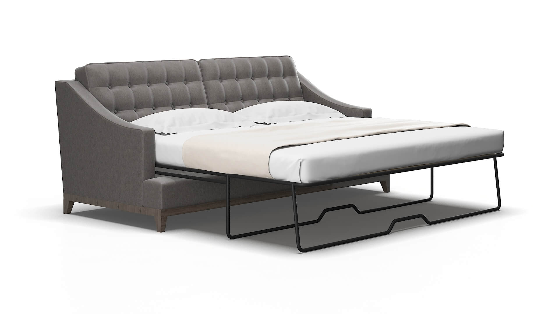 Geneva Cosmo charcoal Sofa sleeper Espresso Legs  2