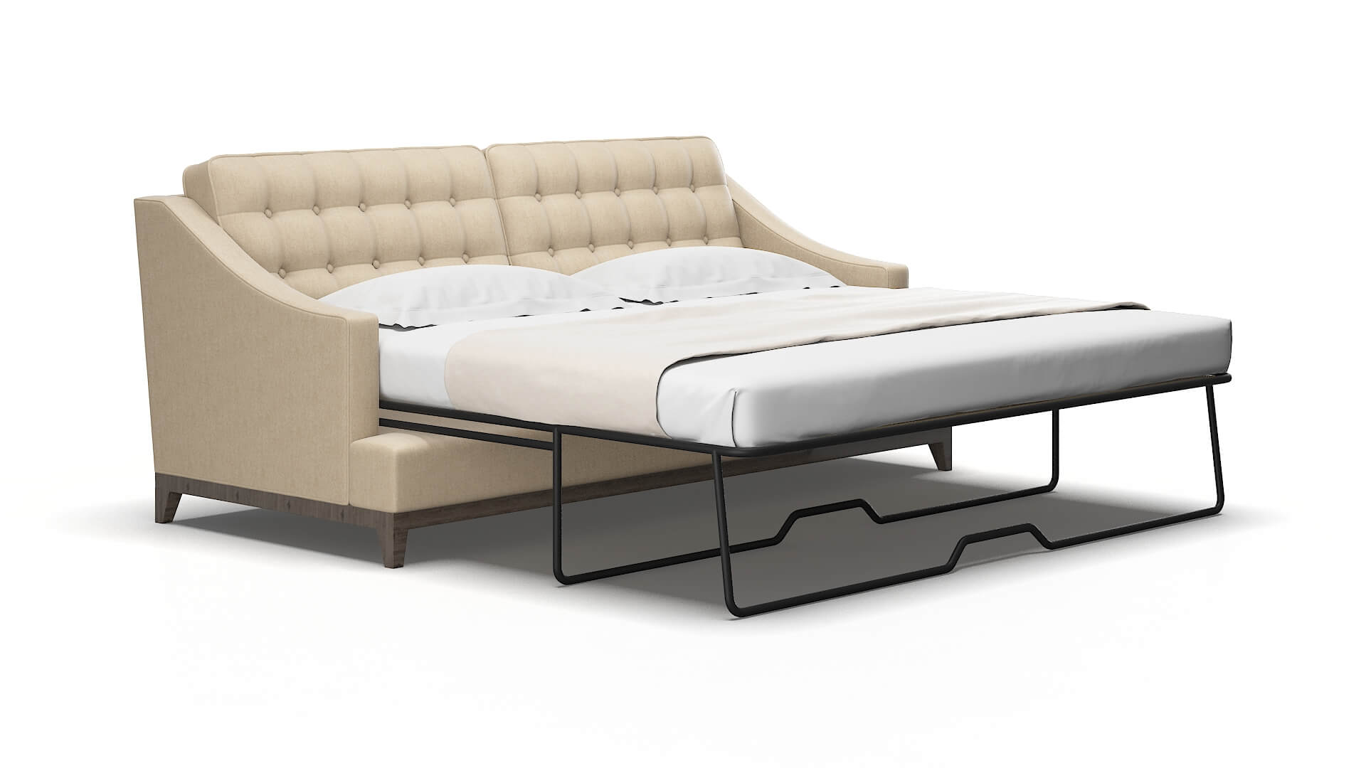 Geneva Cosmo Fawn Sofa Sleeper Espresso legs 2