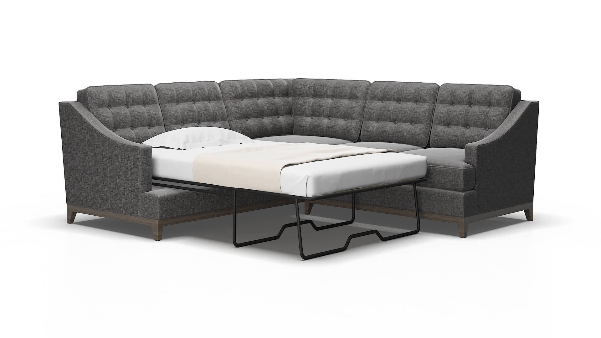 Geneva Curious Pacific Sectional Sleeper Espresso legs 2