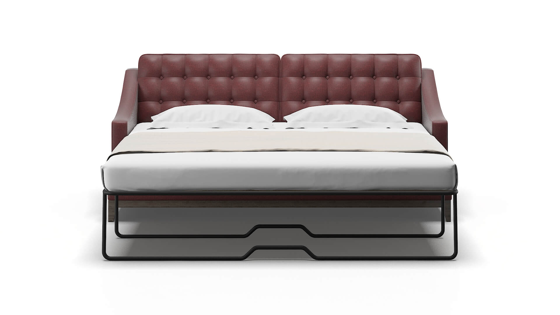 Geneva Derby Berry Sofa Sleeper Espresso legs 1