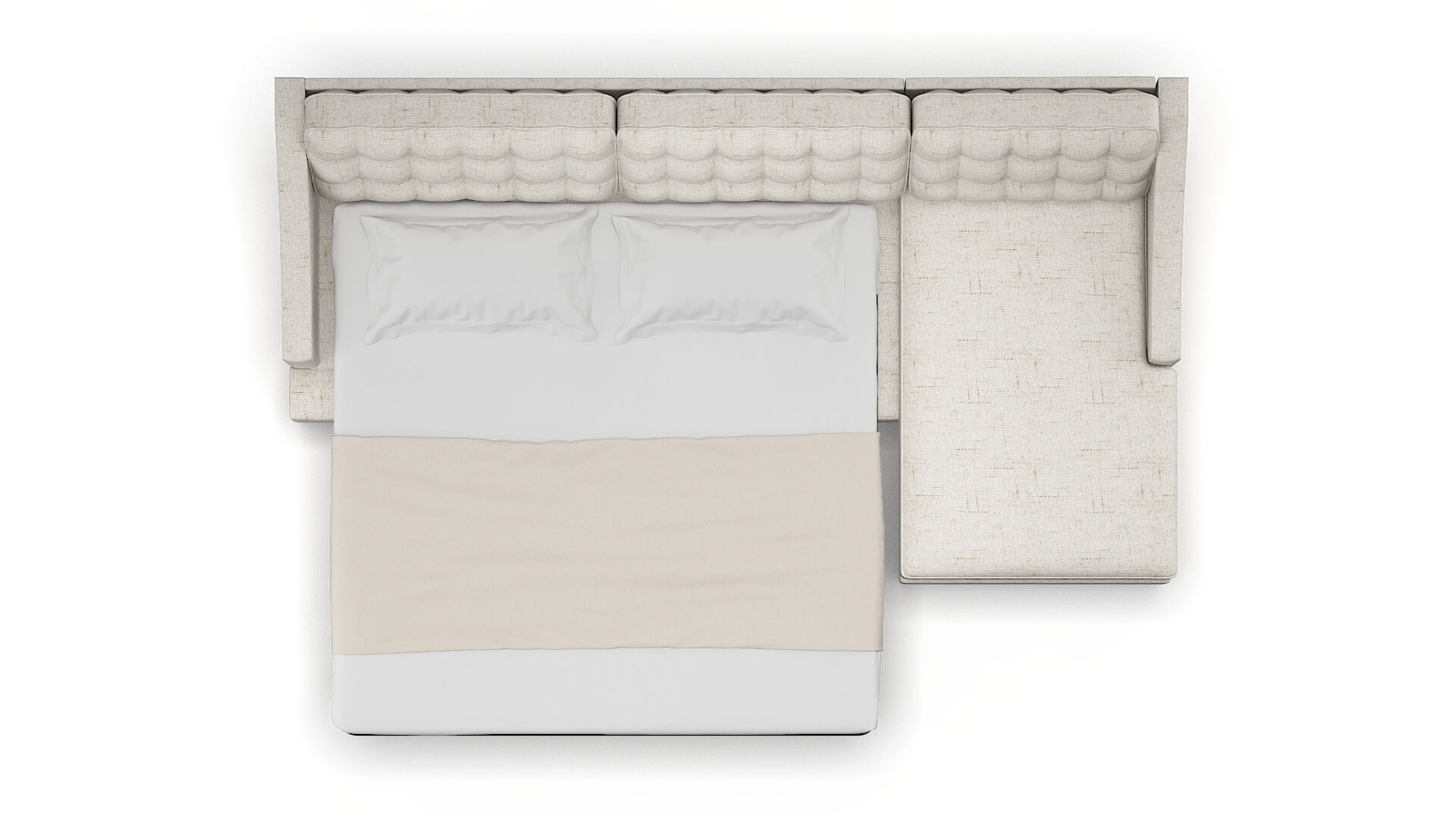 Geneva Derby Taupe Panel Sleeper Espresso legs 3