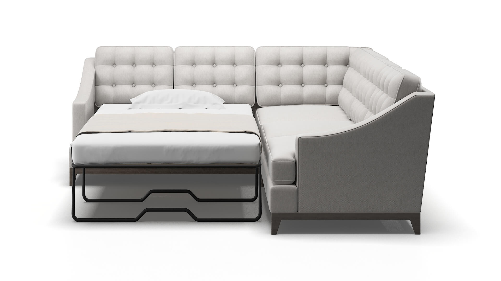 Geneva Dream_d Sterling Sectional Sleeper Espresso legs 1