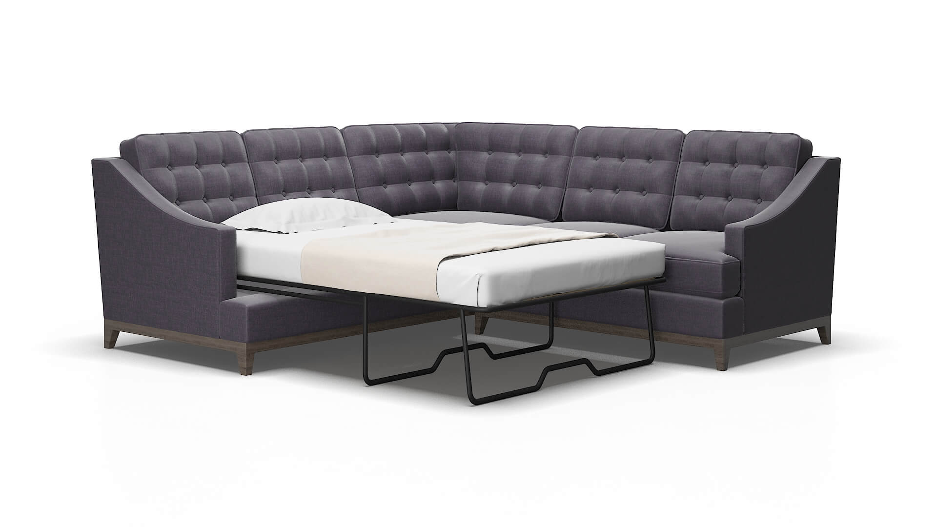 Geneva Durham ink Sectional sleeper Espresso Legs  2