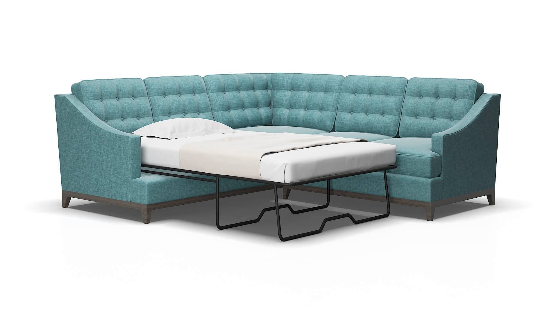 Geneva Elliot Eclipse Sectional Sleeper Espresso legs 2