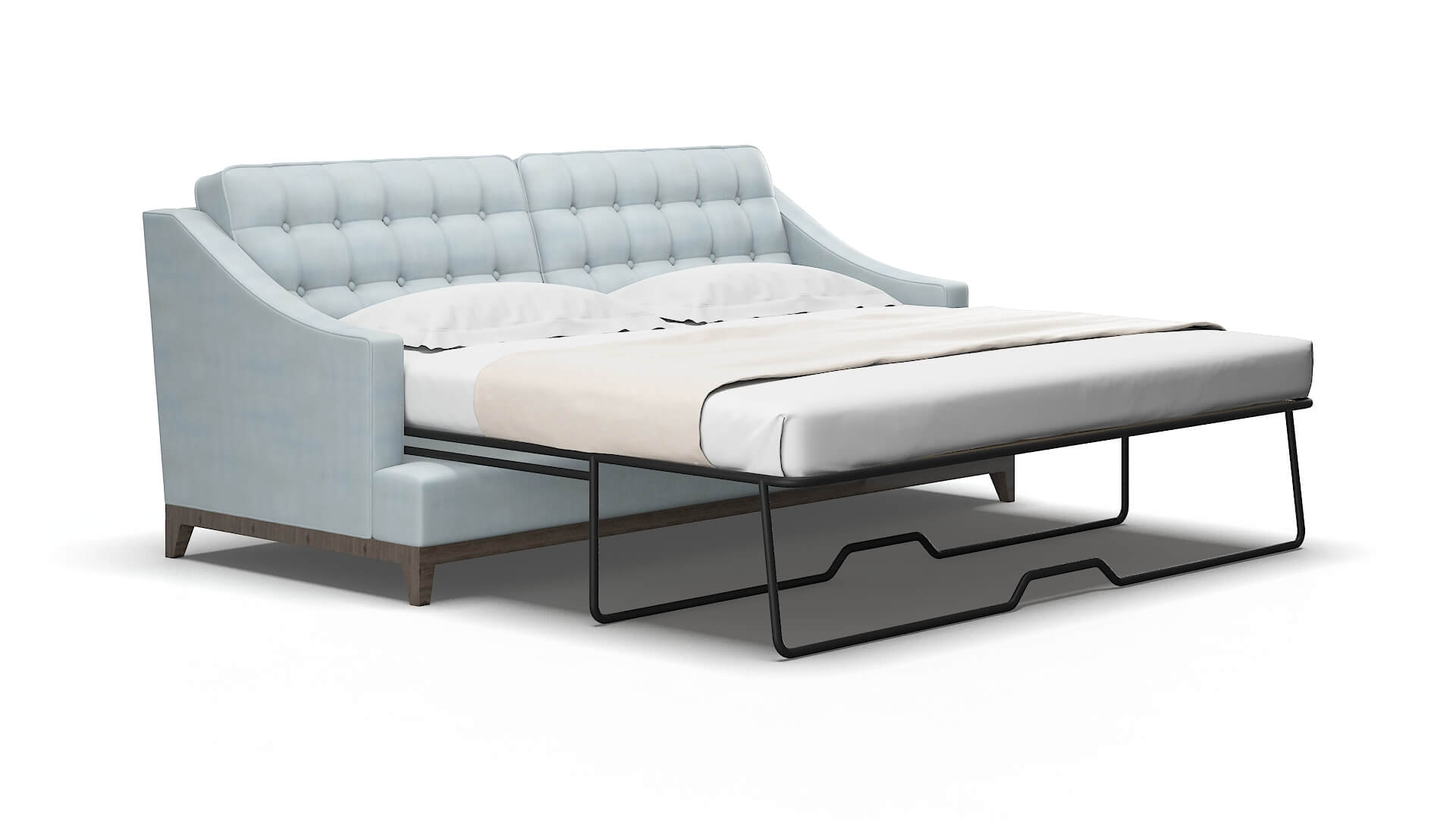 Geneva Hathaway Aqua Sofa Sleeper Espresso legs 2