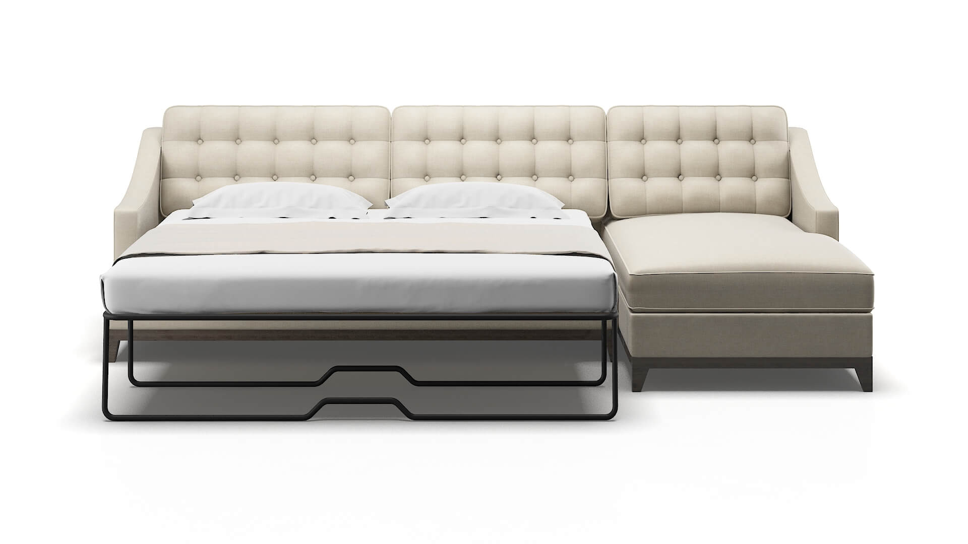 Geneva Keylargo almond Panel sleeper Espresso Legs  2