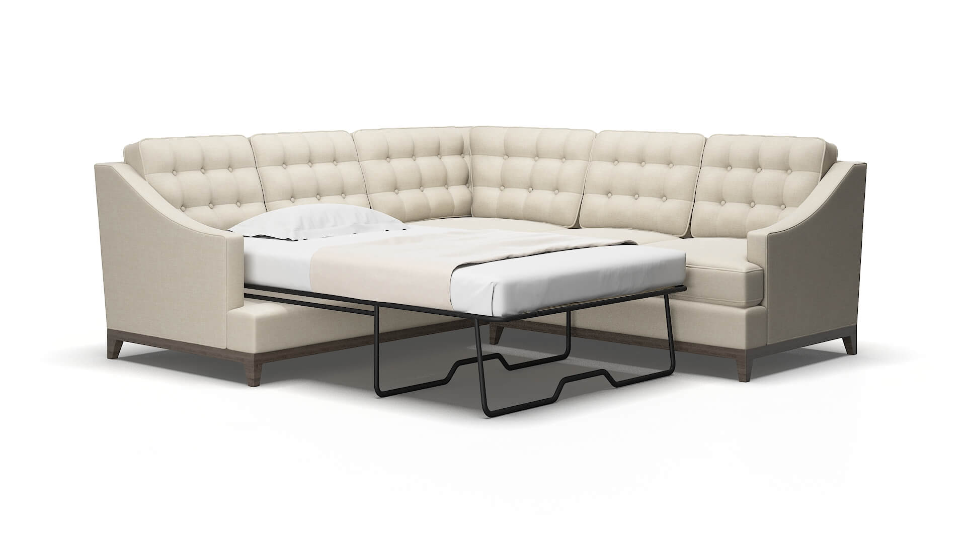 Geneva Keylargo almond Sectional sleeper Espresso Legs  2