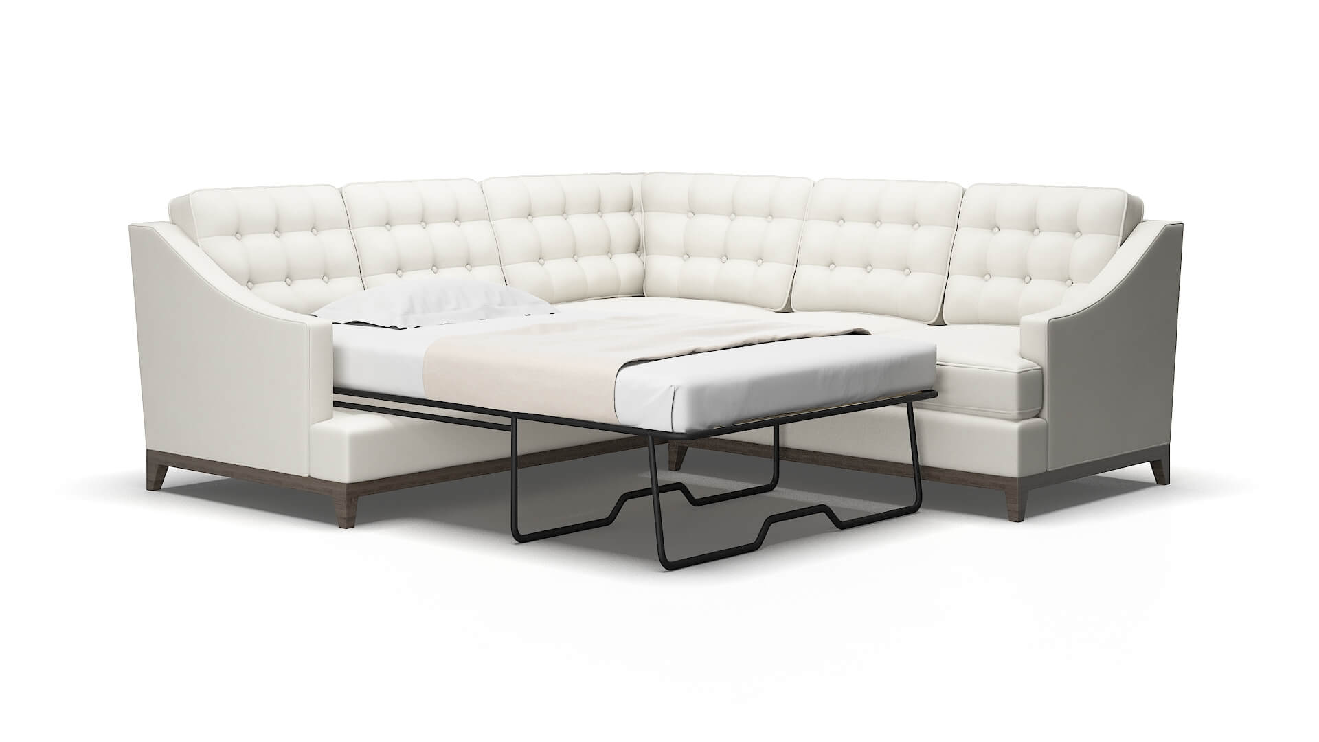 Geneva Keylargo oatmeal Sectional sleeper Espresso Legs  2