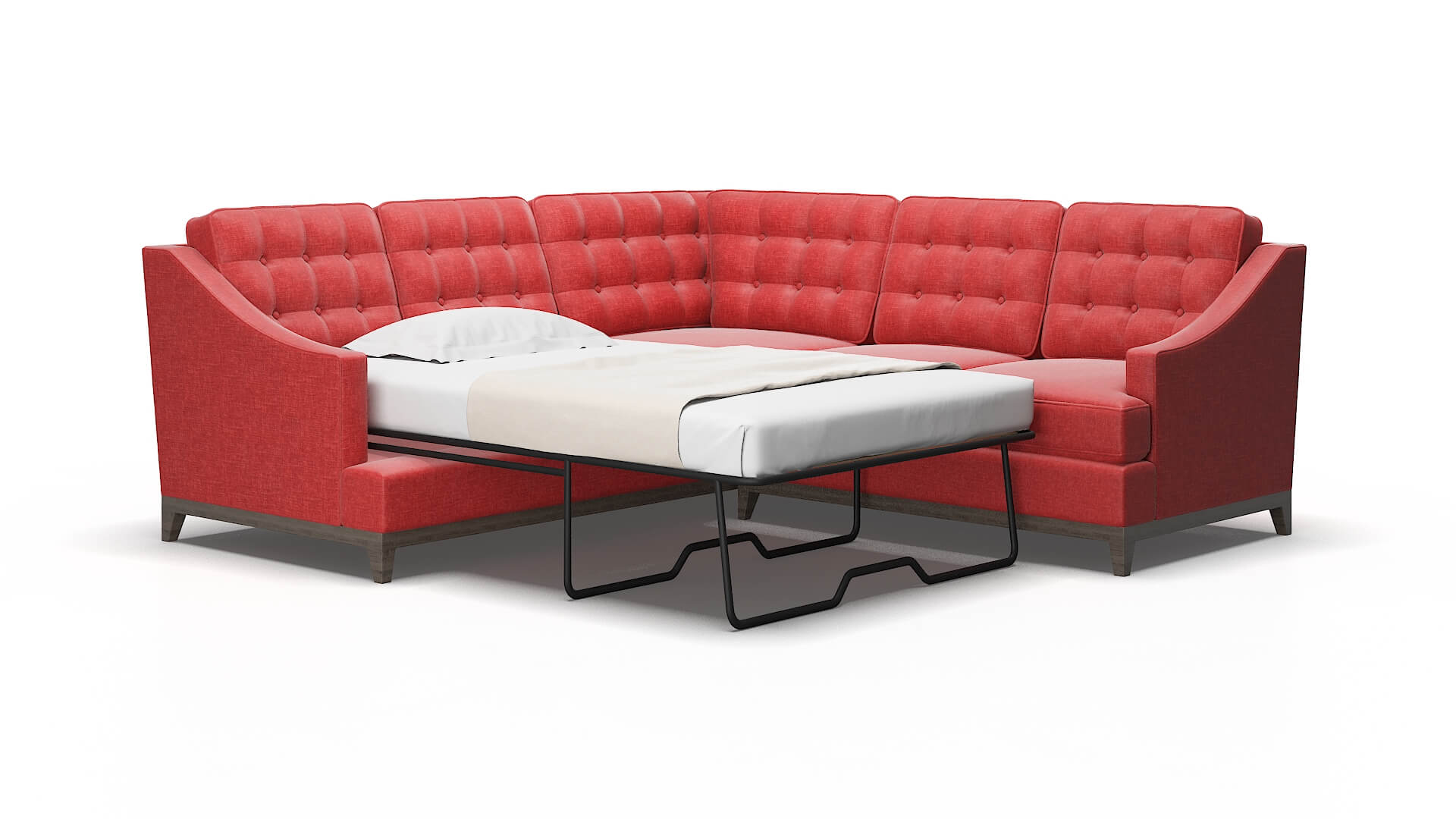 Geneva Keylargo Ruby Sectional Sleeper Espresso legs 2