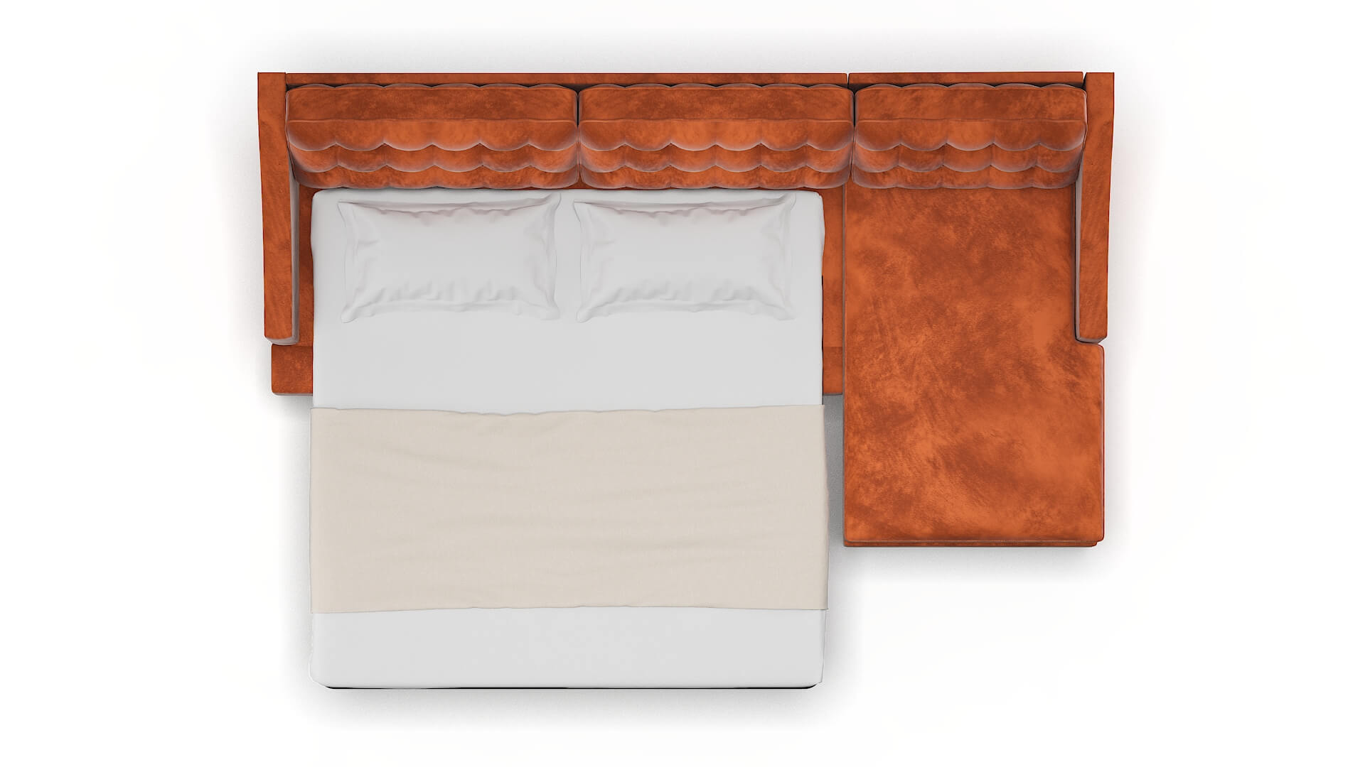 Geneva Loft Copper Panel Sleeper Espresso legs 3