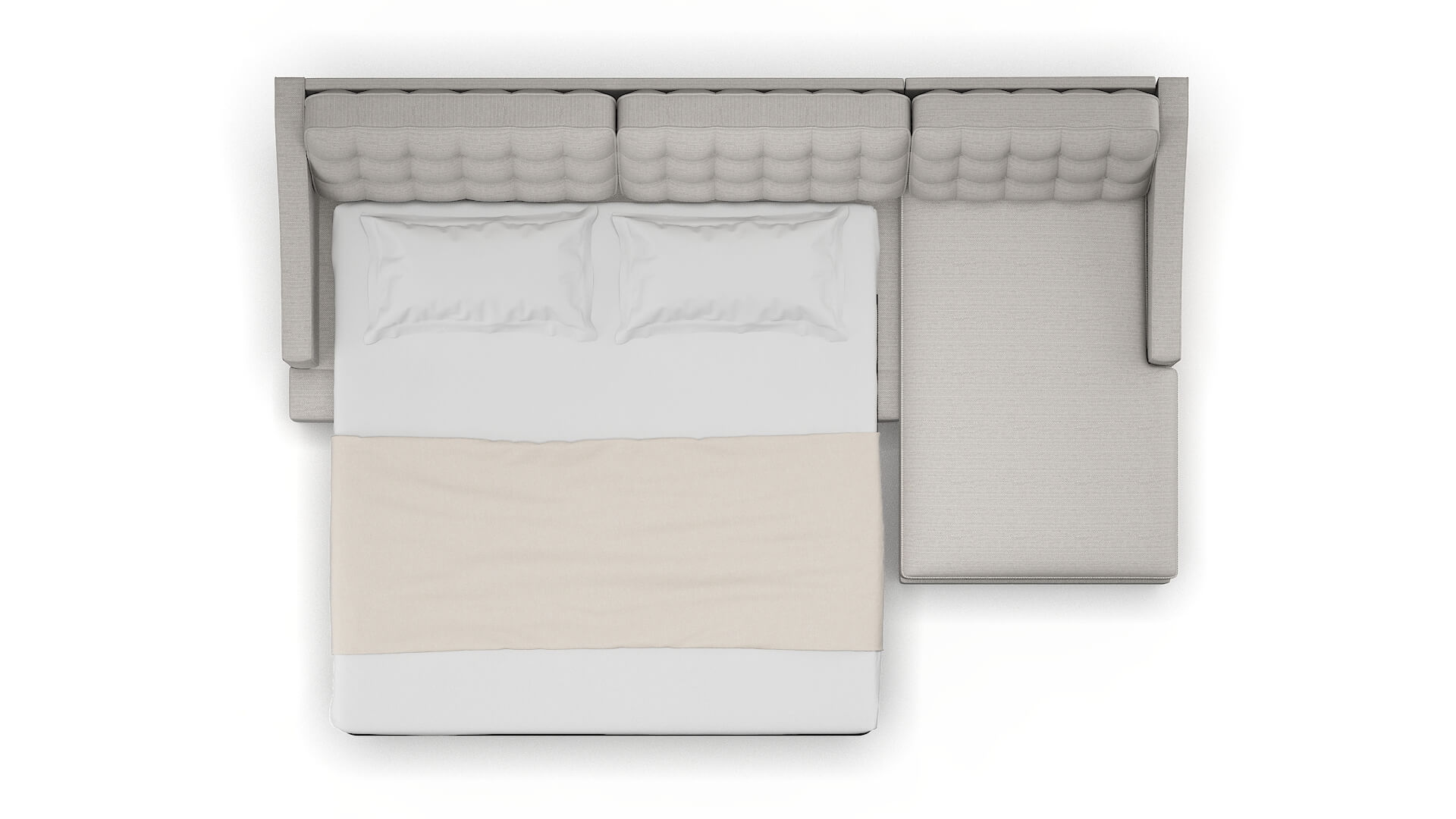 Geneva Naples Ash Panel Sleeper Espresso legs 3