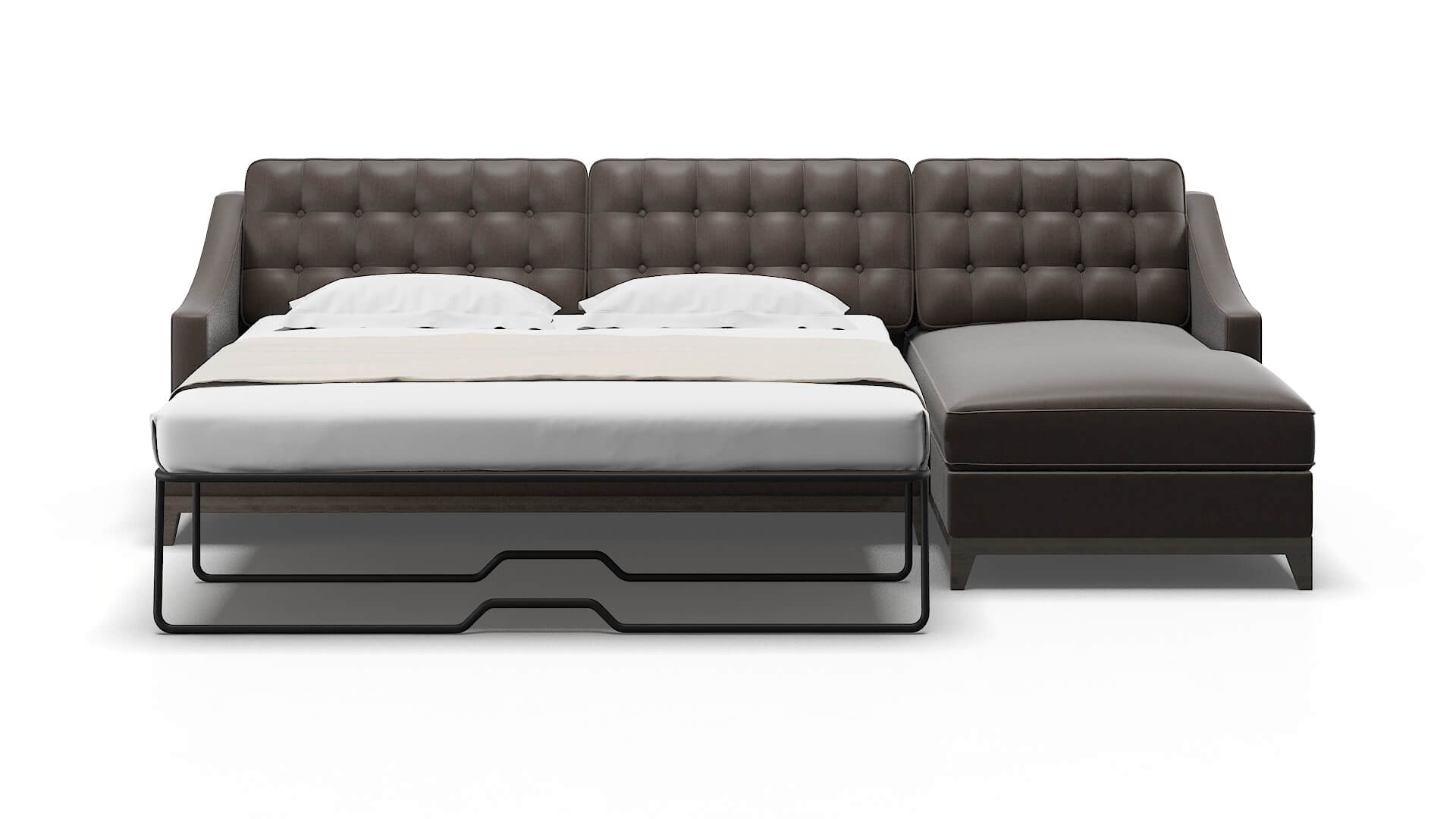 Geneva Naples Graphite Panel Sleeper Espresso legs 1