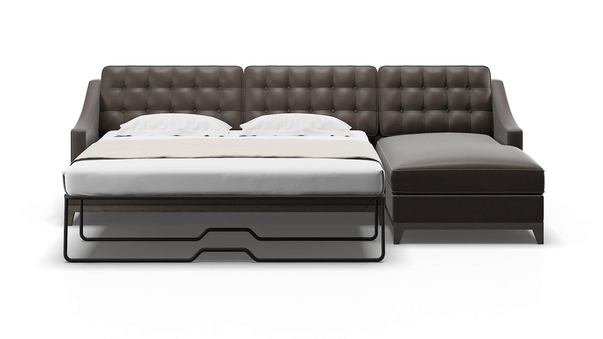 Geneva Naples graphite Panel sleeper Espresso Legs  2